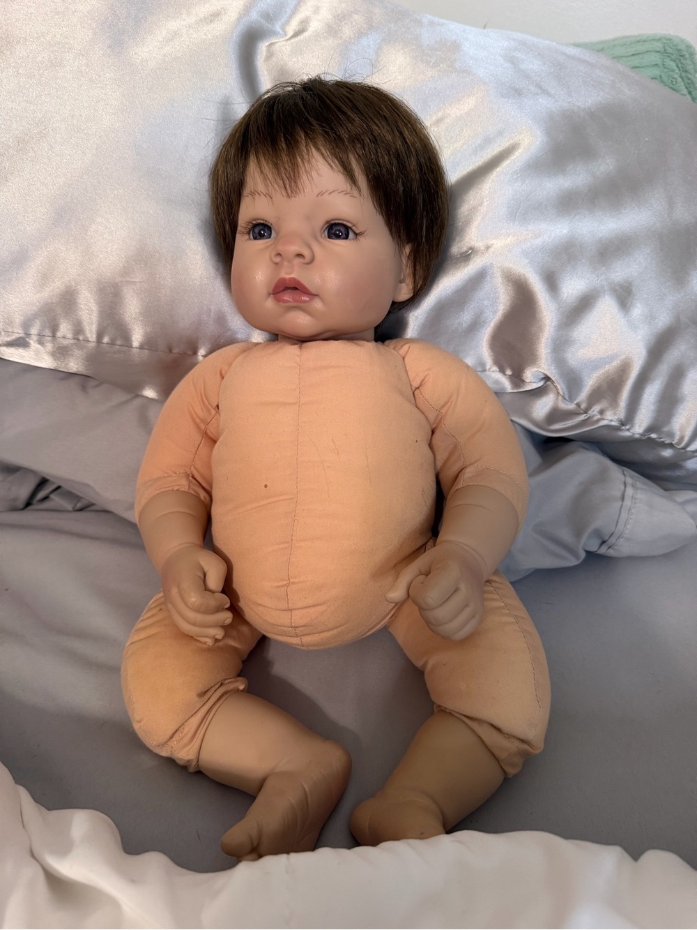 Lee Middleton Doll By Reva 2000 No Clothes As Is Reborn Brown Hair Soft Body